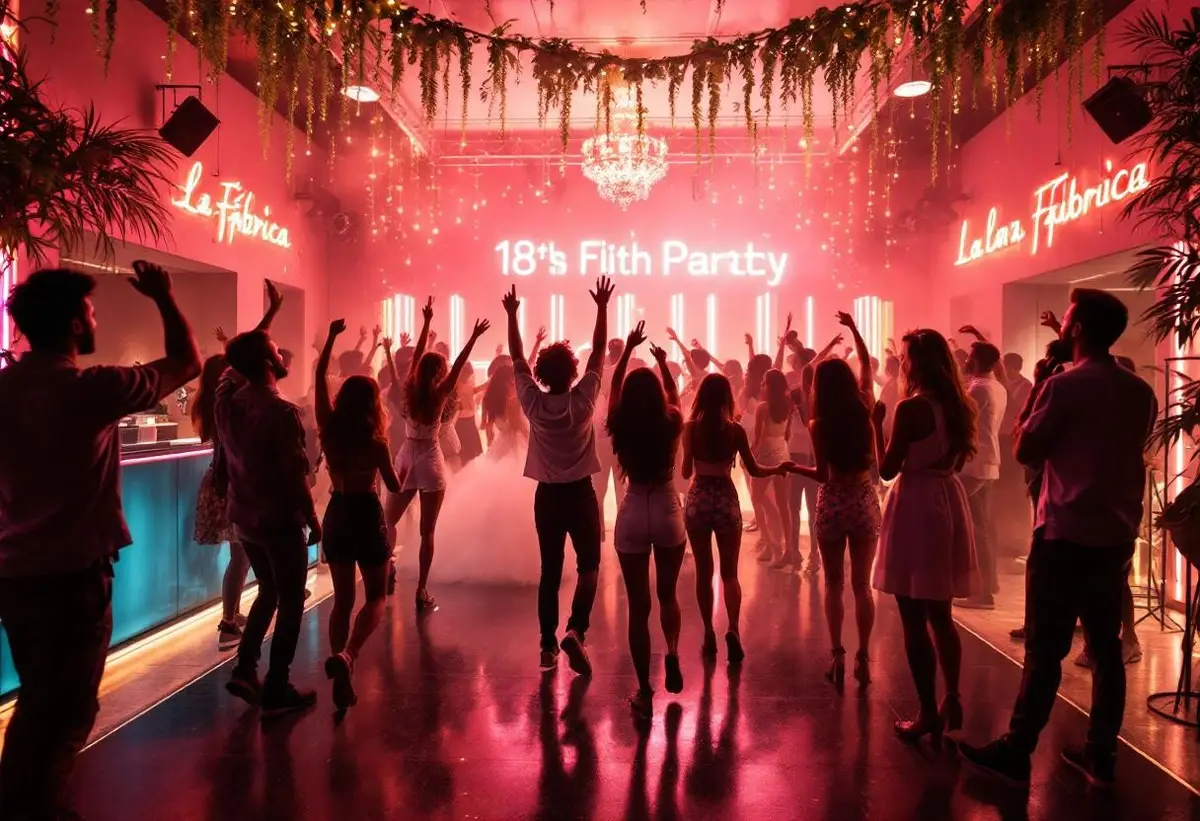 Decoración moderna para fiesta de 18