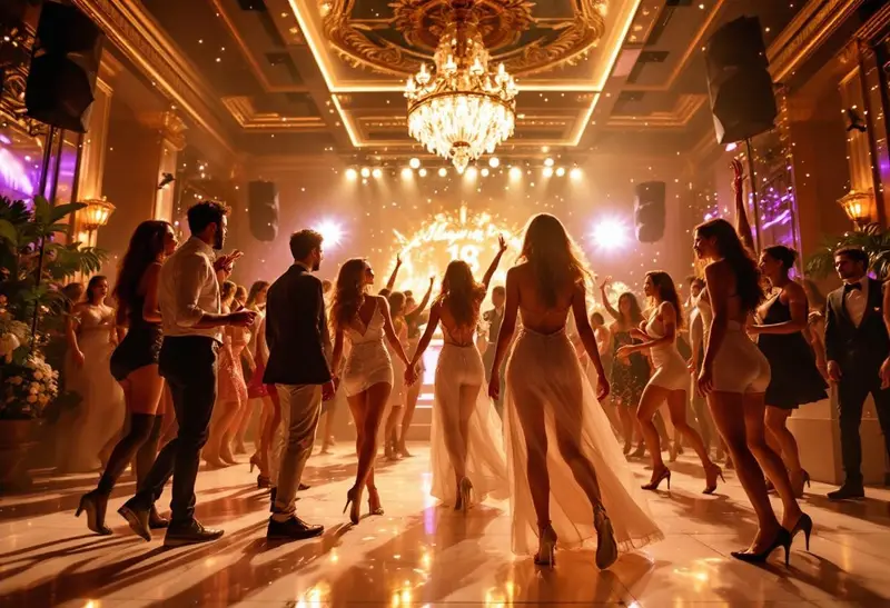 Jóvenes bailando en fiesta