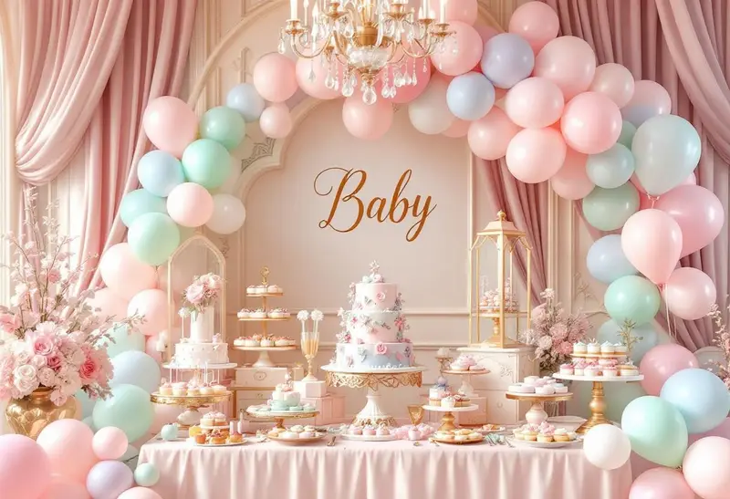 Mesa dulce decorada