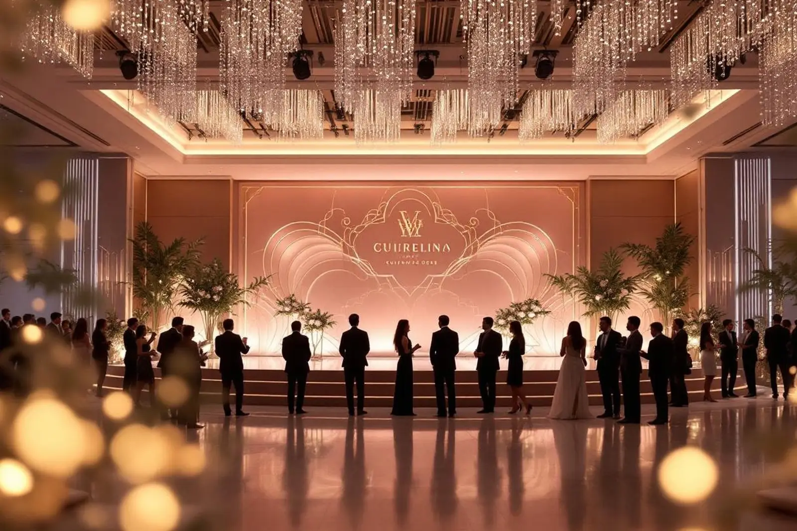 Evento corporativo en salón profesional