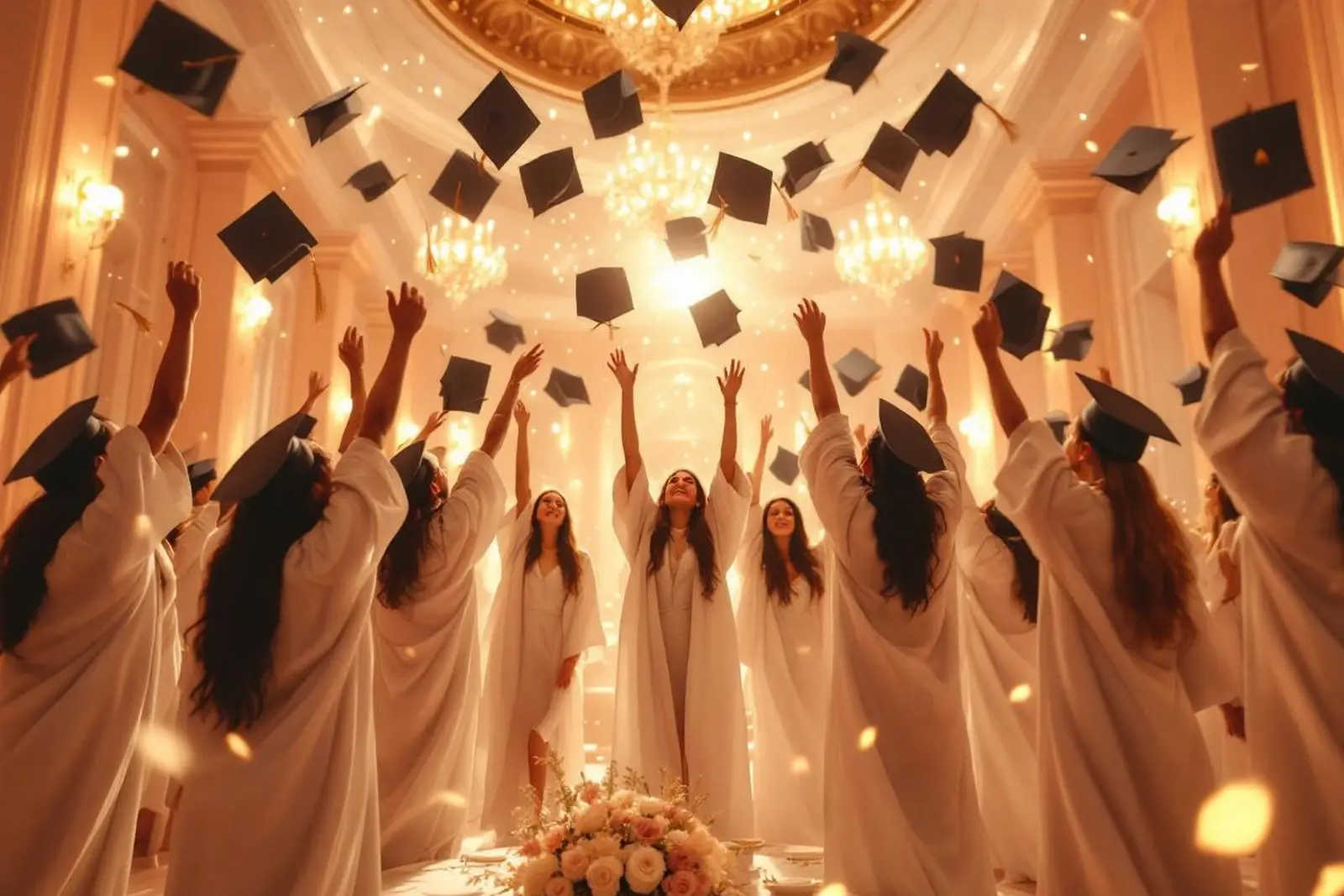 Fiesta de graduación con decoración elegante