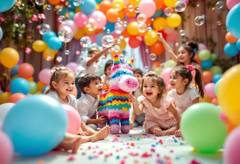 Niños jugando en fiesta