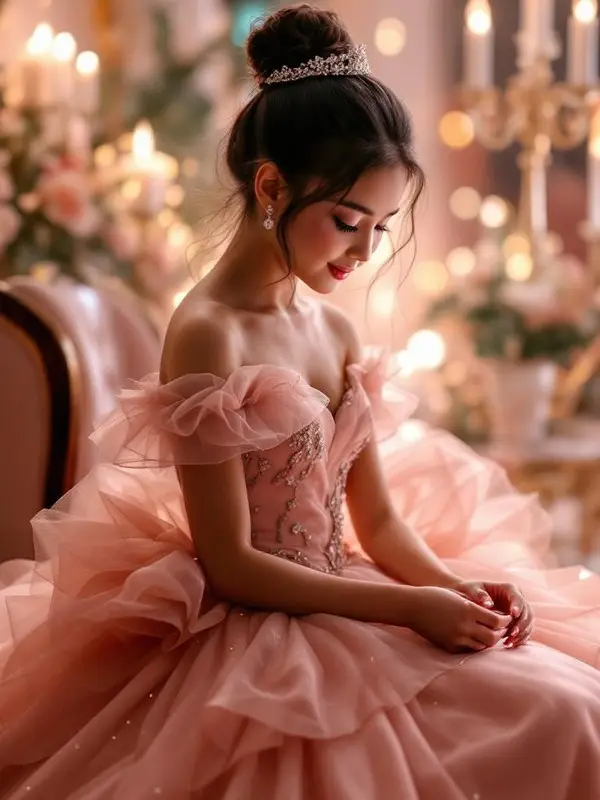 Cambio de zapatilla de quinceañera